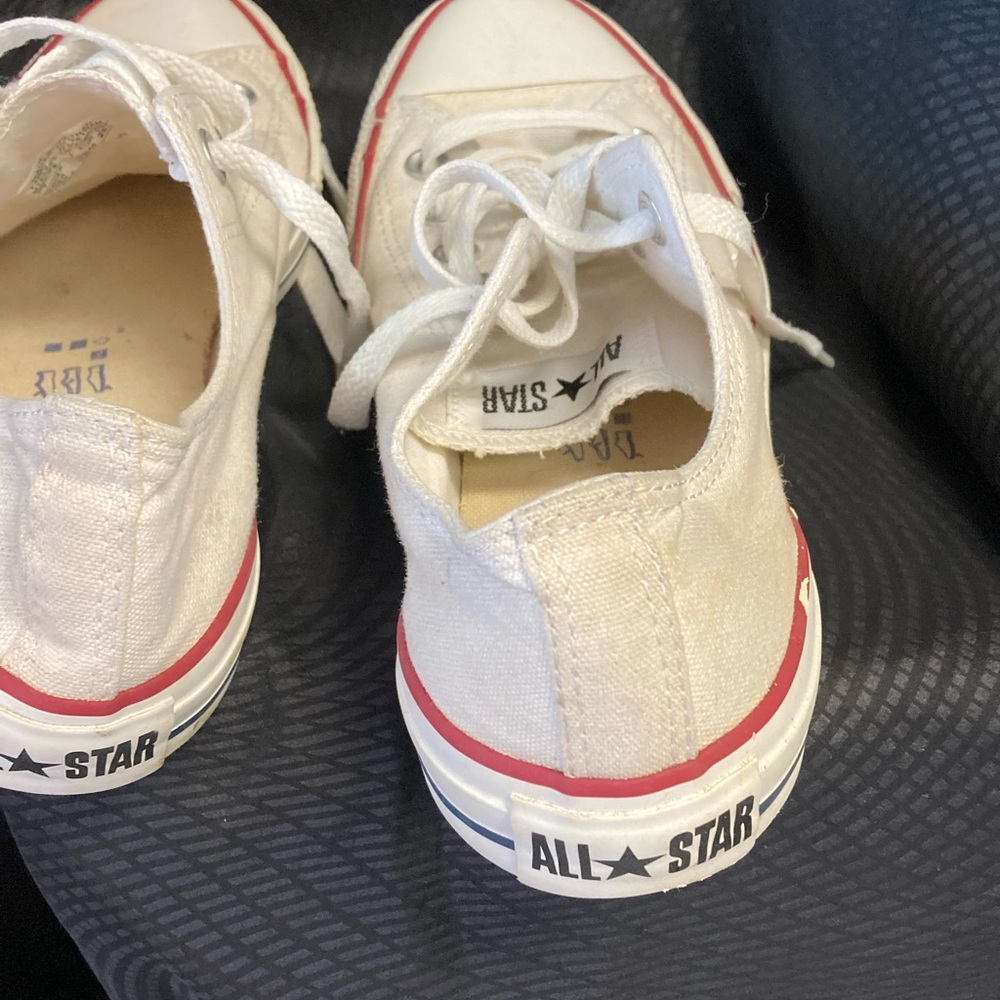 Classic white converse tennis shoes